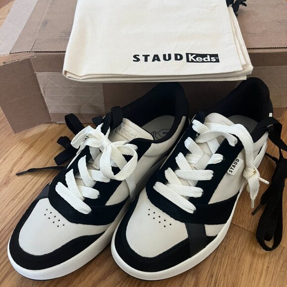 Staud x Keds black and cream sneakers - Picture 1 of 5